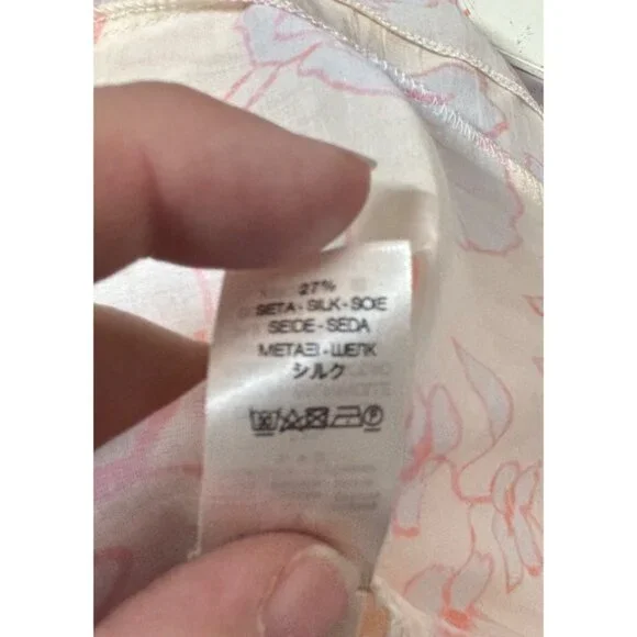 Forte Forte Womens Floral Long Sleeve Cotton Silk Voile Shirt Medium Italy Made - Picture 9 of 12